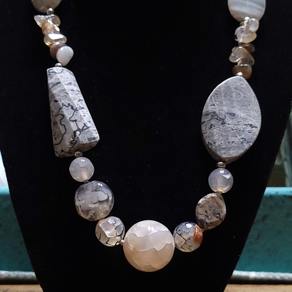 Hand Knotted Multi Gemstone Necklace - Picture 2 of 11